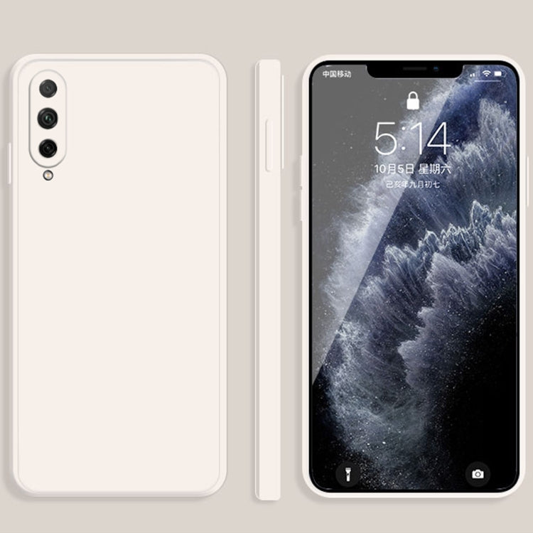 For Honor 20 Lite Solid Color Imitation Liquid Silicone Straight Edge Dropproof Full Coverage Protective Case