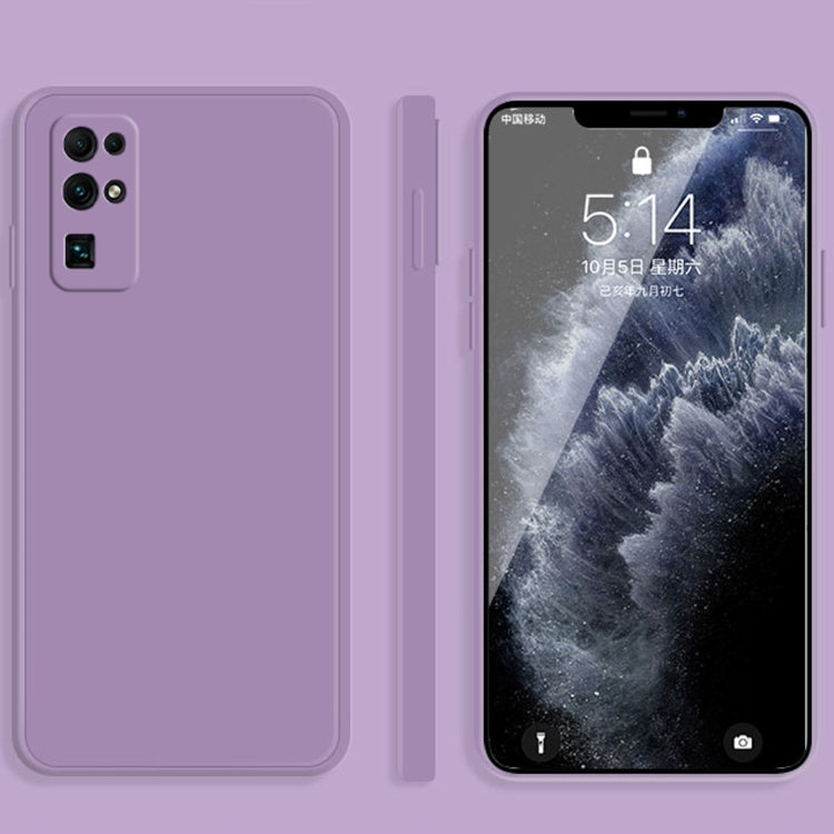 For Honor 30 Solid Color Imitation Liquid Silicone Straight Edge Dropproof Full Coverage Protective Case