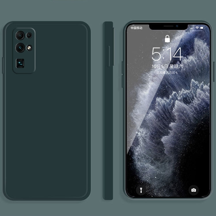 For Honor 30 Solid Color Imitation Liquid Silicone Straight Edge Dropproof Full Coverage Protective Case