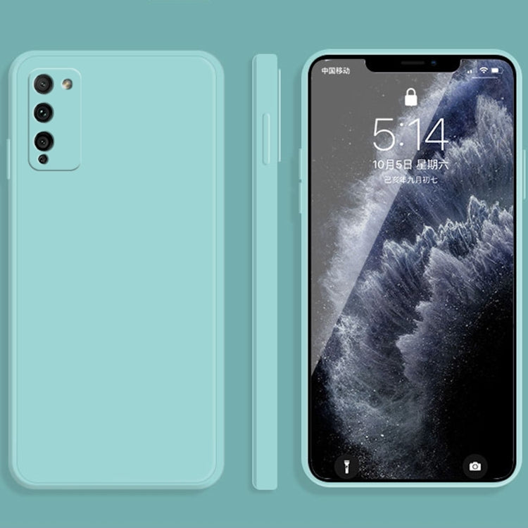 For Honor 30 Lite Solid Color Imitation Liquid Silicone Straight Edge Dropproof Full Coverage Protective Case