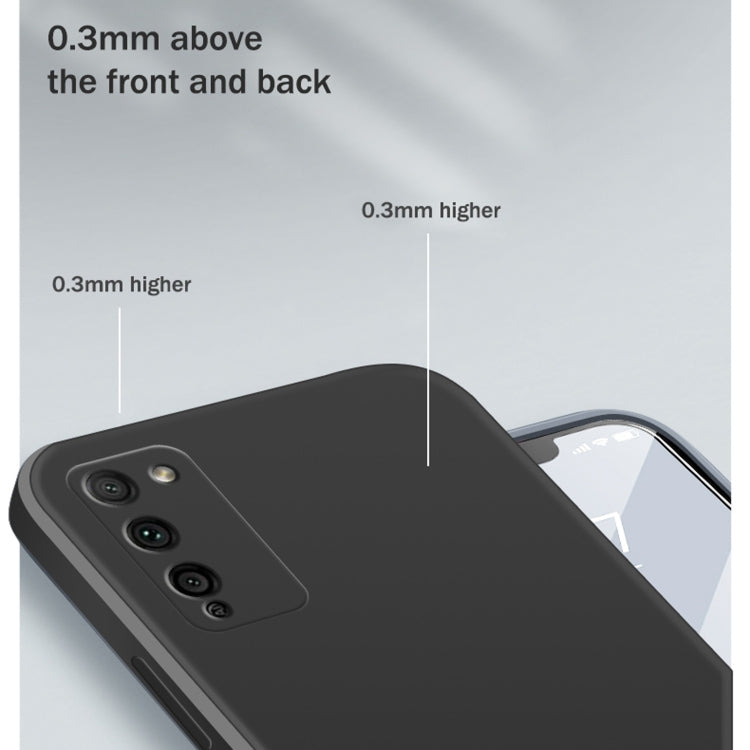 For Honor 30 Lite Solid Color Imitation Liquid Silicone Straight Edge Dropproof Full Coverage Protective Case