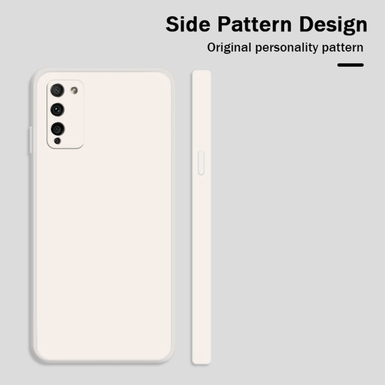 For Honor 30 Lite Solid Color Imitation Liquid Silicone Straight Edge Dropproof Full Coverage Protective Case