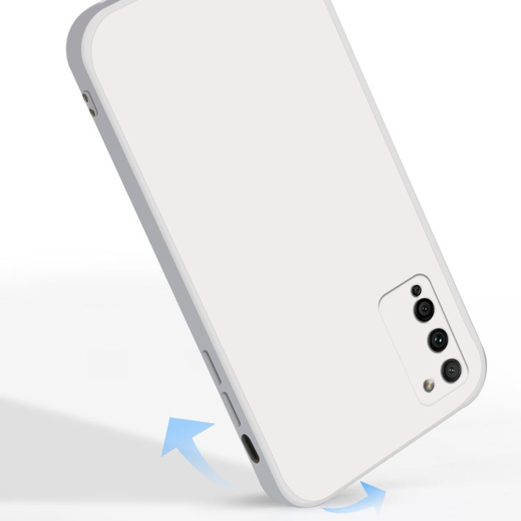 For Honor 30 Lite Solid Color Imitation Liquid Silicone Straight Edge Dropproof Full Coverage Protective Case
