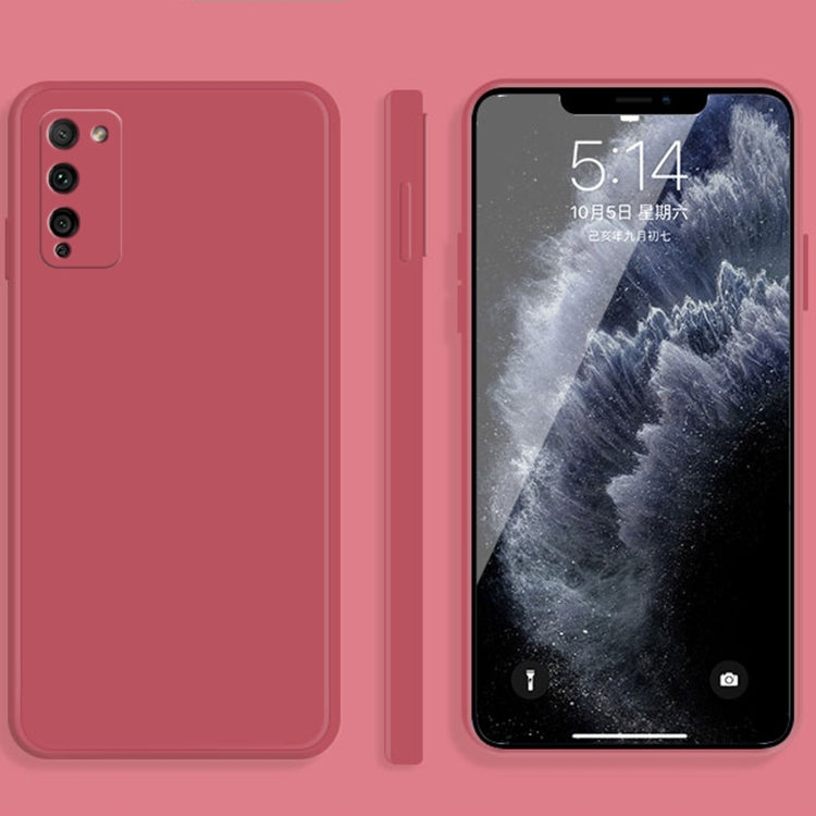 For Honor 30 Lite Solid Color Imitation Liquid Silicone Straight Edge Dropproof Full Coverage Protective Case