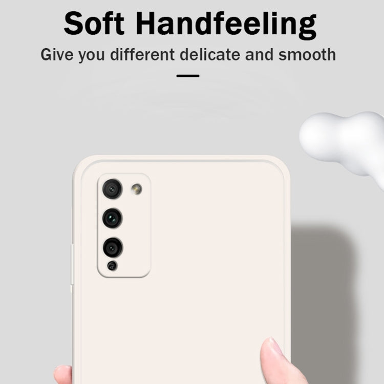 For Honor 30 Lite Solid Color Imitation Liquid Silicone Straight Edge Dropproof Full Coverage Protective Case