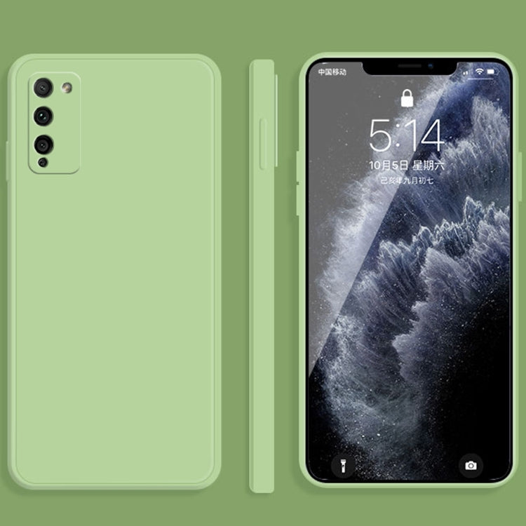 For Honor 30 Lite Solid Color Imitation Liquid Silicone Straight Edge Dropproof Full Coverage Protective Case