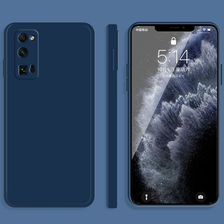 For Honor 30 Pro Solid Color Imitation Liquid Silicone Straight Edge Dropproof Full Coverage Protective Case