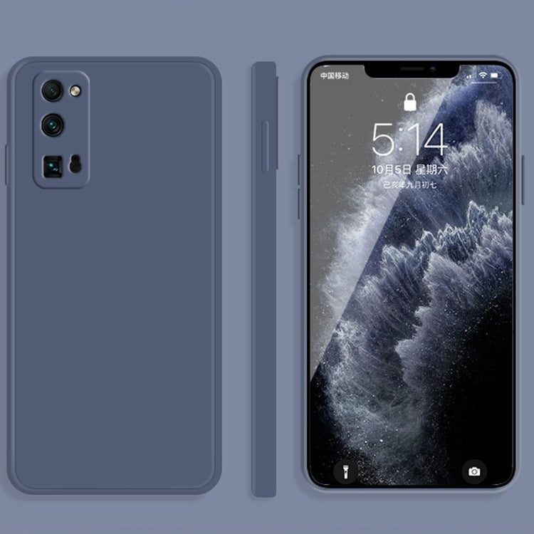 For Honor 30 Pro Solid Color Imitation Liquid Silicone Straight Edge Dropproof Full Coverage Protective Case