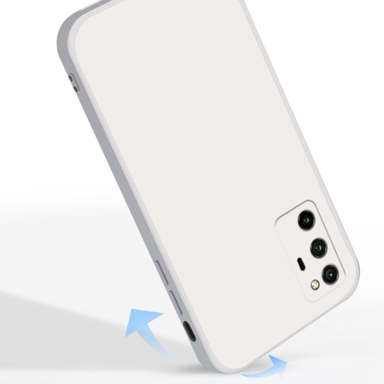For Honor V30 Solid Color Imitation Liquid Silicone Straight Edge Dropproof Full Coverage Protective Case