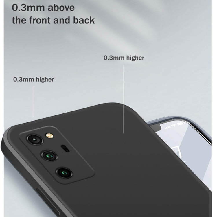 For Honor V30 Solid Color Imitation Liquid Silicone Straight Edge Dropproof Full Coverage Protective Case