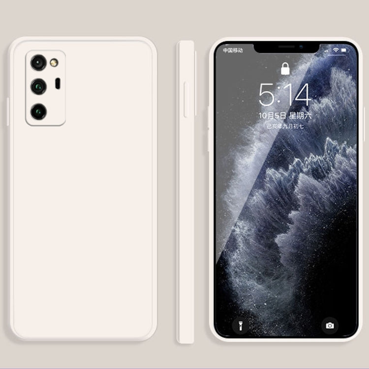 For Honor V30 Pro Solid Color Imitation Liquid Silicone Straight Edge Dropproof Full Coverage Protective Case