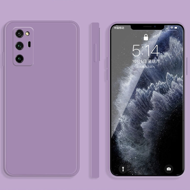 For Honor V30 Pro Solid Color Imitation Liquid Silicone Straight Edge Dropproof Full Coverage Protective Case