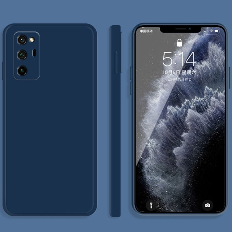 For Honor V30 Pro Solid Color Imitation Liquid Silicone Straight Edge Dropproof Full Coverage Protective Case
