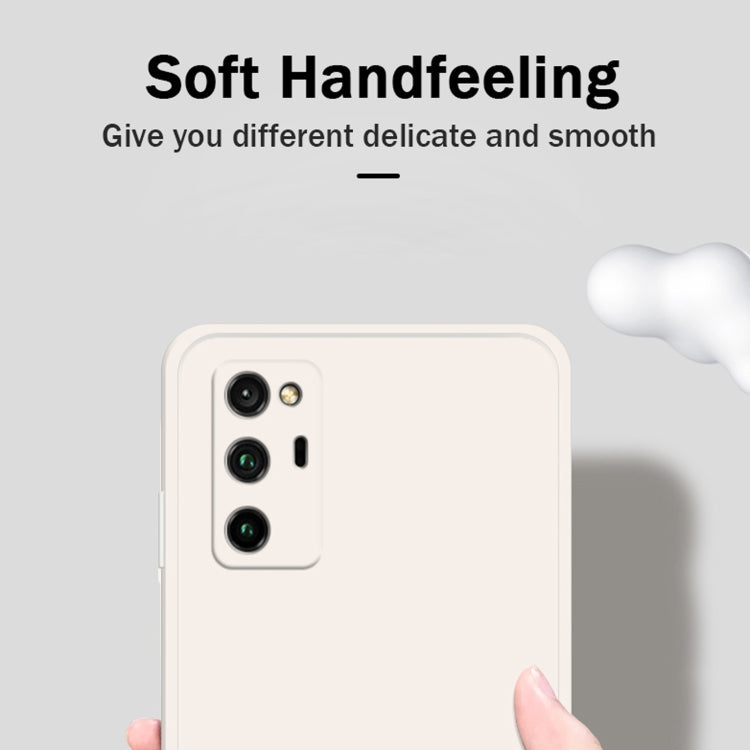 For Honor V30 Pro Solid Color Imitation Liquid Silicone Straight Edge Dropproof Full Coverage Protective Case