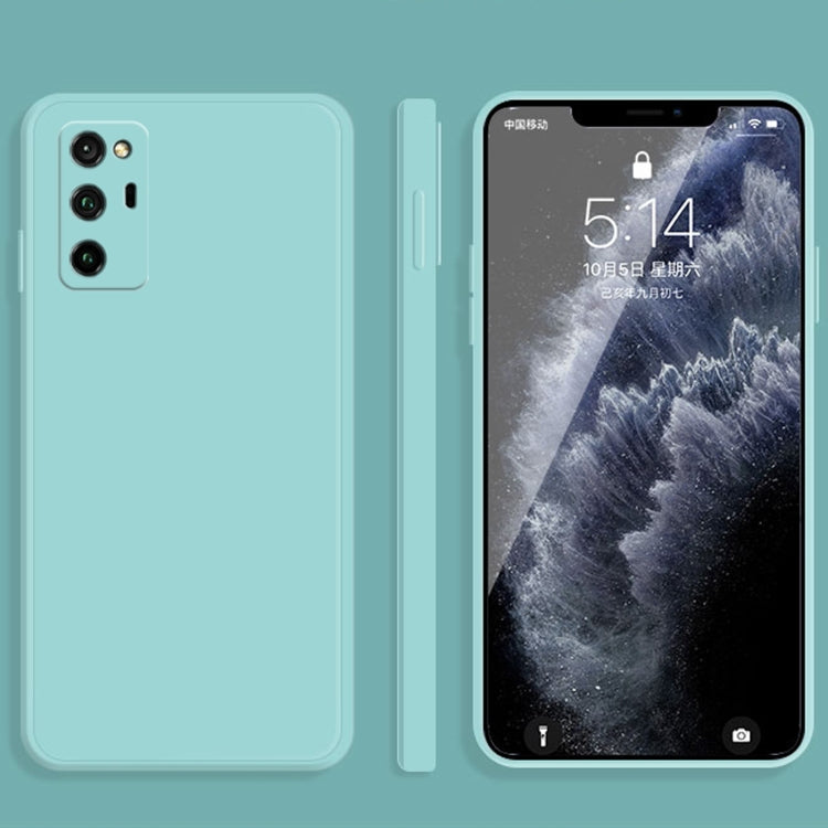 For Honor V30 Pro Solid Color Imitation Liquid Silicone Straight Edge Dropproof Full Coverage Protective Case