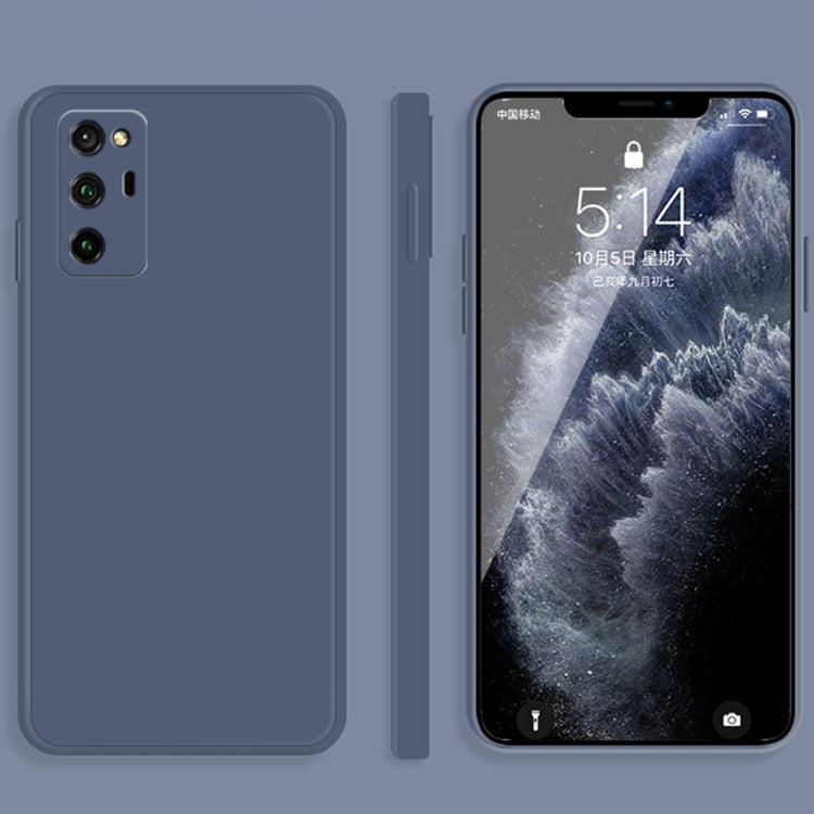 For Honor V30 Pro Solid Color Imitation Liquid Silicone Straight Edge Dropproof Full Coverage Protective Case