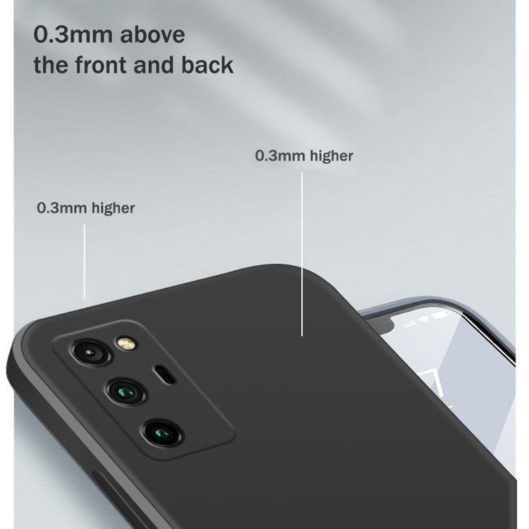 For Honor V30 Pro Solid Color Imitation Liquid Silicone Straight Edge Dropproof Full Coverage Protective Case
