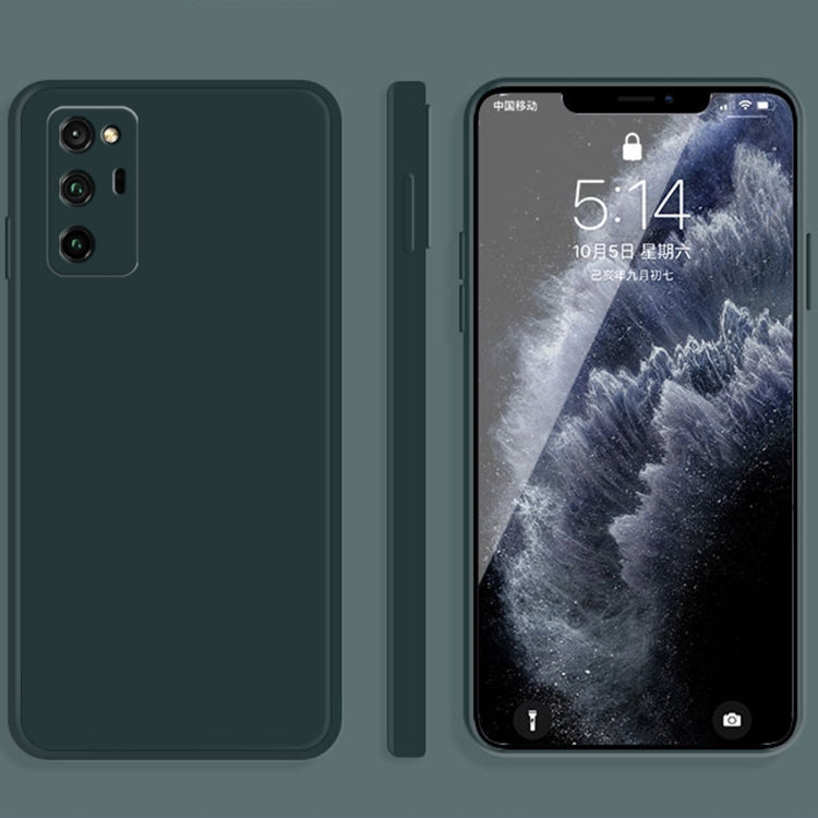 For Honor V30 Pro Solid Color Imitation Liquid Silicone Straight Edge Dropproof Full Coverage Protective Case