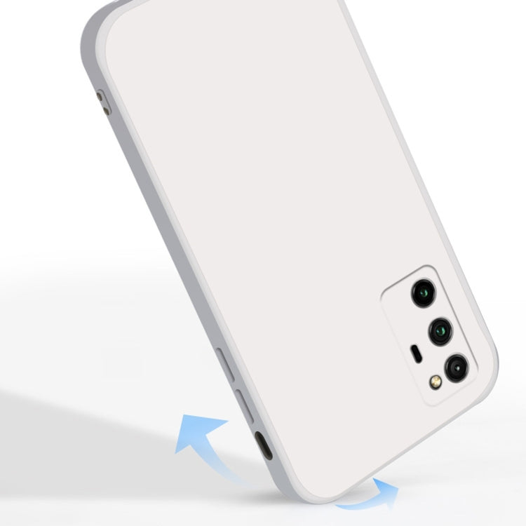 For Honor V30 Pro Solid Color Imitation Liquid Silicone Straight Edge Dropproof Full Coverage Protective Case