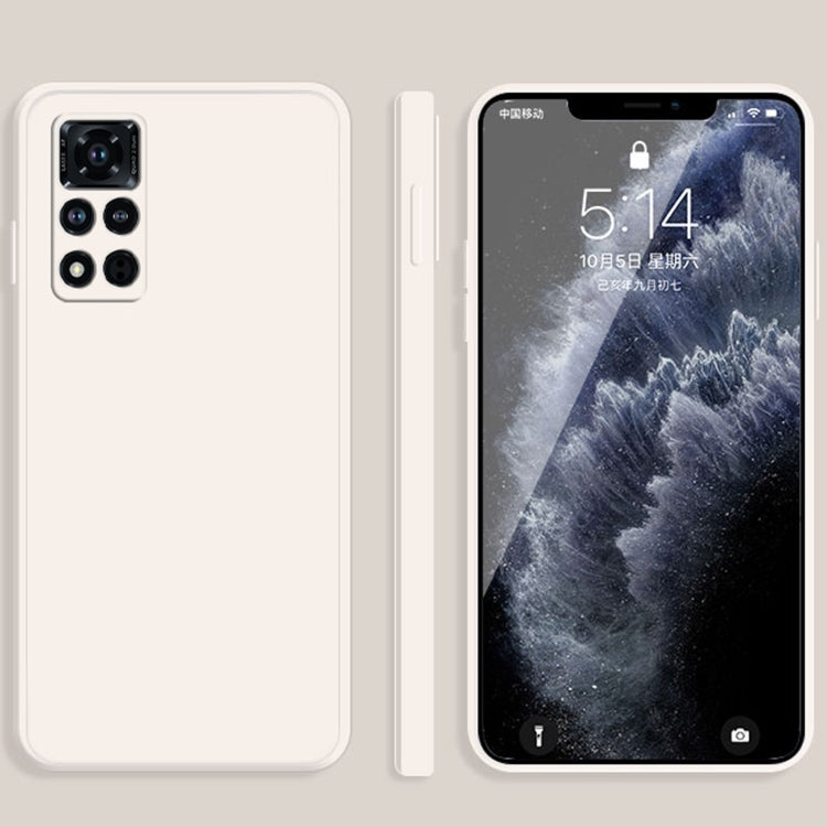 For Honor V40 5G Solid Color Imitation Liquid Silicone Straight Edge Dropproof Full Coverage Protective Case