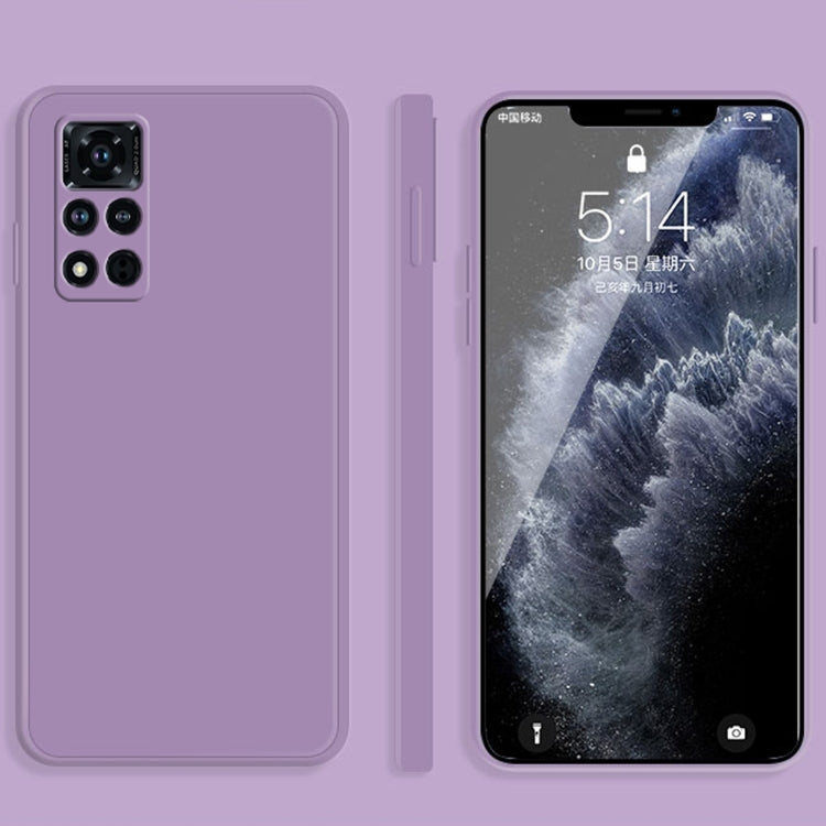 For Honor V40 5G Solid Color Imitation Liquid Silicone Straight Edge Dropproof Full Coverage Protective Case