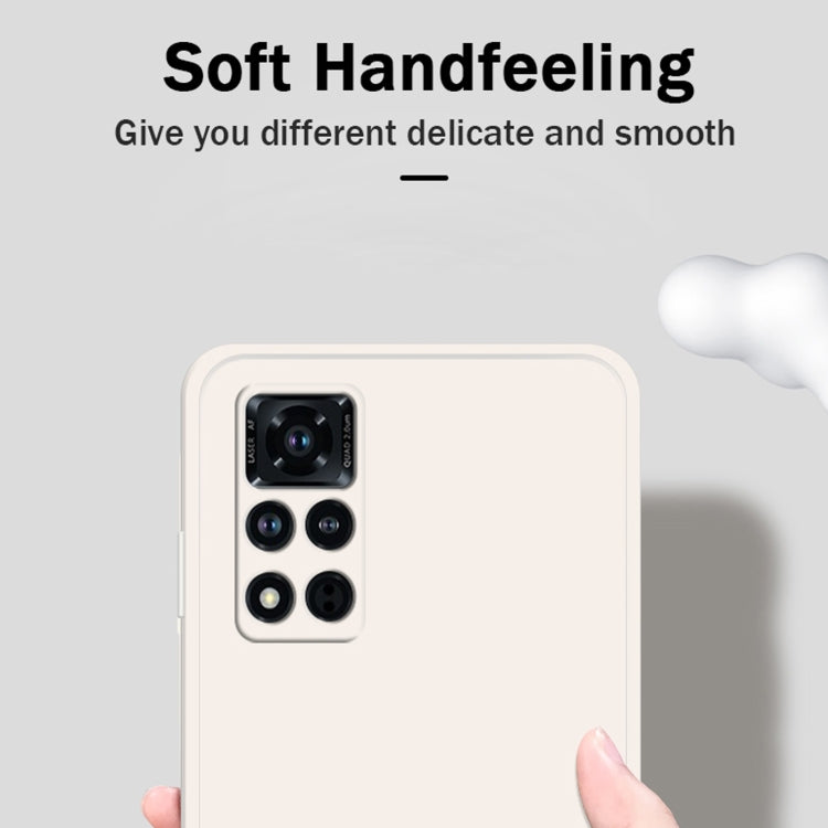 For Honor V40 5G Solid Color Imitation Liquid Silicone Straight Edge Dropproof Full Coverage Protective Case