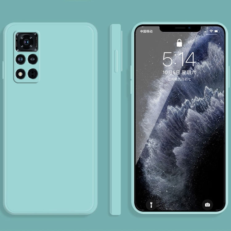 For Honor V40 5G Solid Color Imitation Liquid Silicone Straight Edge Dropproof Full Coverage Protective Case