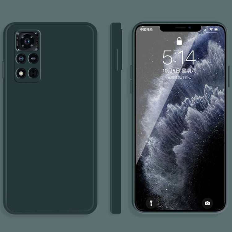 For Honor V40 5G Solid Color Imitation Liquid Silicone Straight Edge Dropproof Full Coverage Protective Case