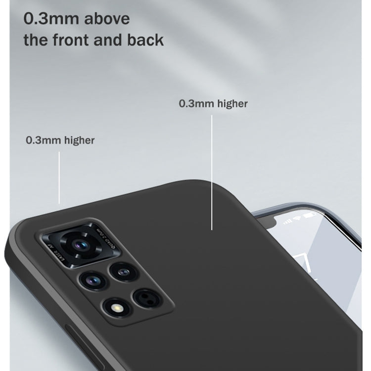 For Honor V40 5G Solid Color Imitation Liquid Silicone Straight Edge Dropproof Full Coverage Protective Case