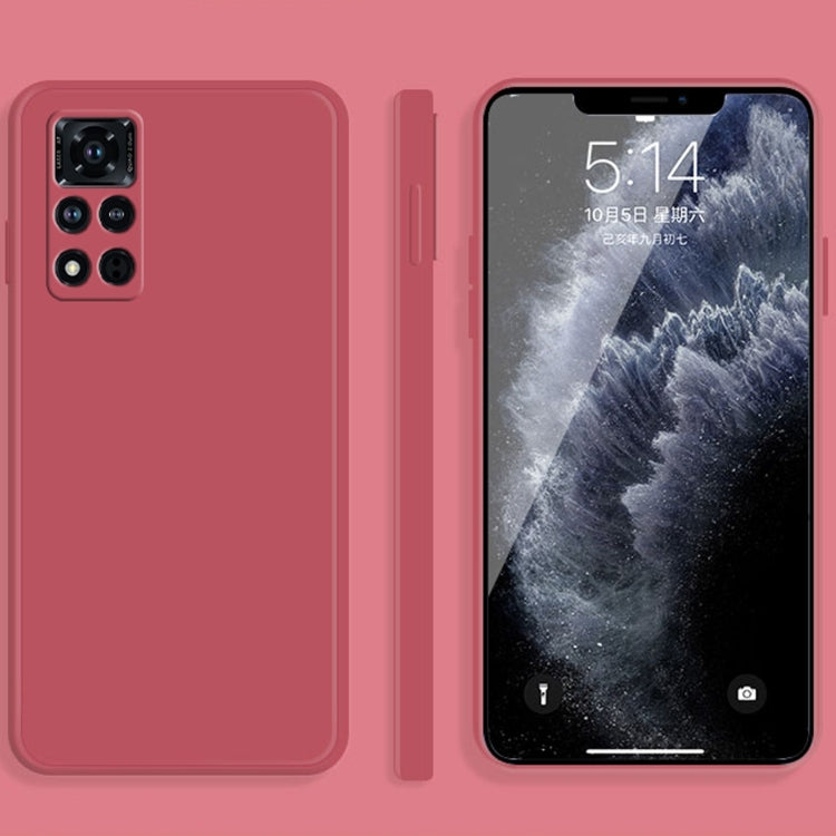 For Honor V40 5G Solid Color Imitation Liquid Silicone Straight Edge Dropproof Full Coverage Protective Case