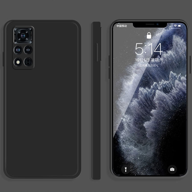 For Honor V40 5G Solid Color Imitation Liquid Silicone Straight Edge Dropproof Full Coverage Protective Case