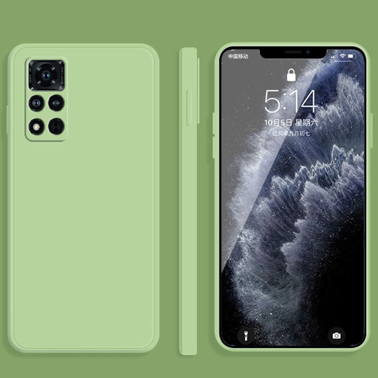 For Honor V40 5G Solid Color Imitation Liquid Silicone Straight Edge Dropproof Full Coverage Protective Case