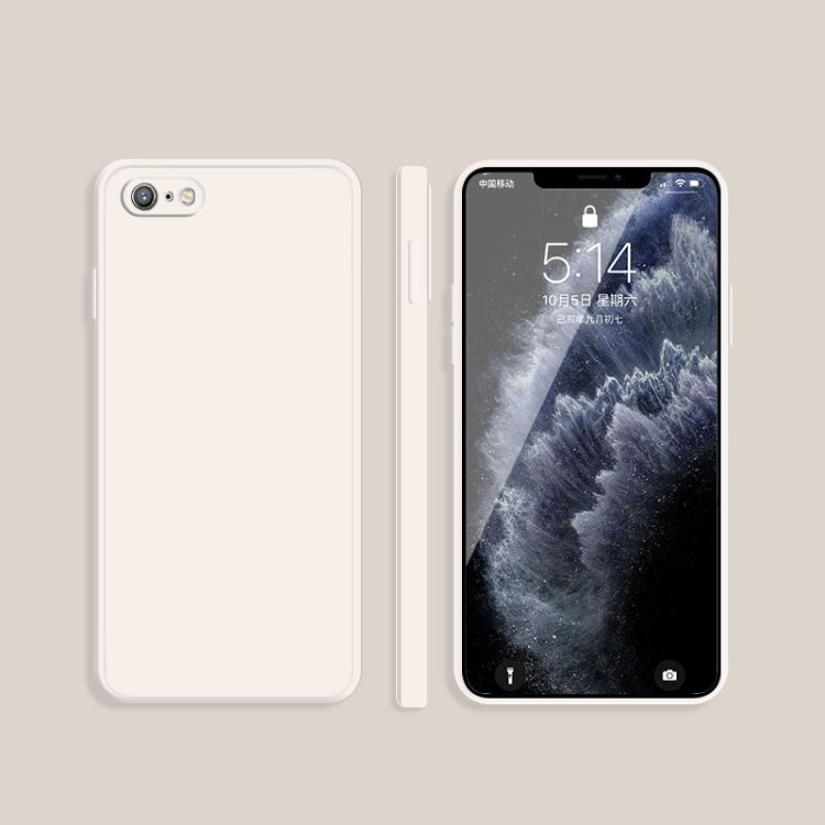 Solid Color Imitation Liquid Silicone Straight Edge Dropproof Full Coverage Protective Case For iPhone 6s / 6