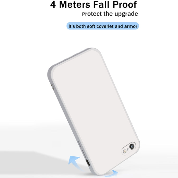 Solid Color Imitation Liquid Silicone Straight Edge Dropproof Full Coverage Protective Case For iPhone 6s / 6