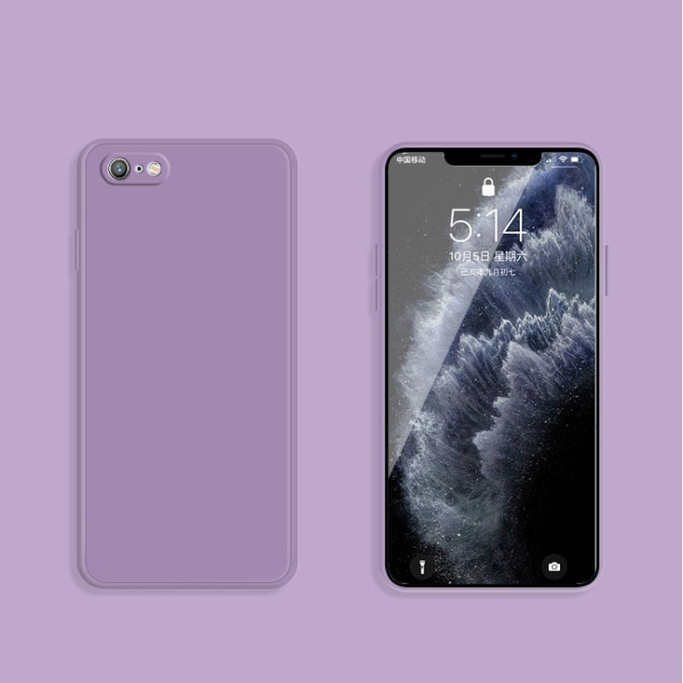 Solid Color Imitation Liquid Silicone Straight Edge Dropproof Full Coverage Protective Case For iPhone 6s / 6
