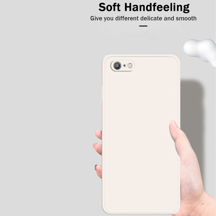 Solid Color Imitation Liquid Silicone Straight Edge Dropproof Full Coverage Protective Case For iPhone 6s / 6