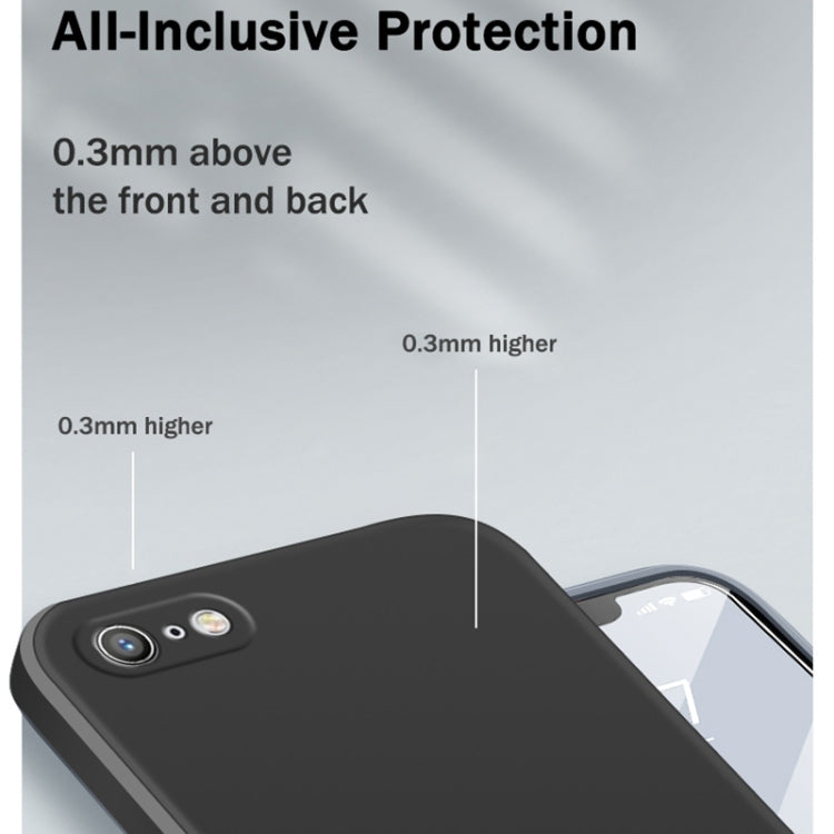 Solid Color Imitation Liquid Silicone Straight Edge Dropproof Full Coverage Protective Case For iPhone 6s / 6