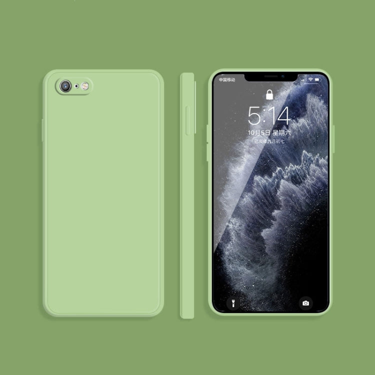 Solid Color Imitation Liquid Silicone Straight Edge Dropproof Full Coverage Protective Case For iPhone 6s / 6