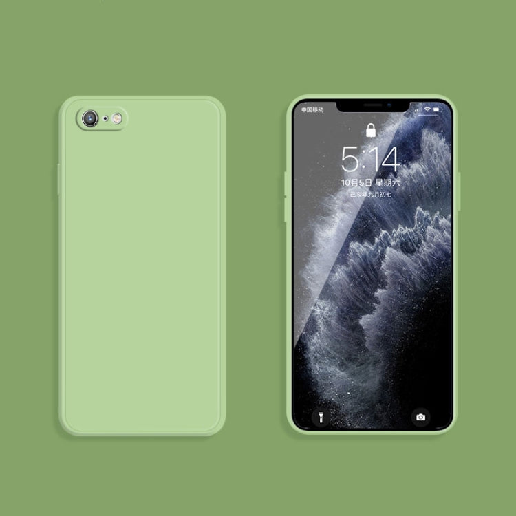 Solid Color Imitation Liquid Silicone Straight Edge Dropproof Full Coverage Protective Case For iPhone 6s / 6