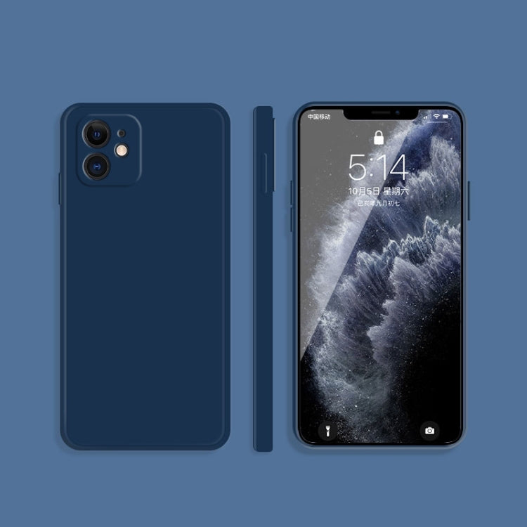 For iPhone 11 Solid Color Imitation Liquid Silicone Straight Edge Dropproof Full Coverage Protective Case
