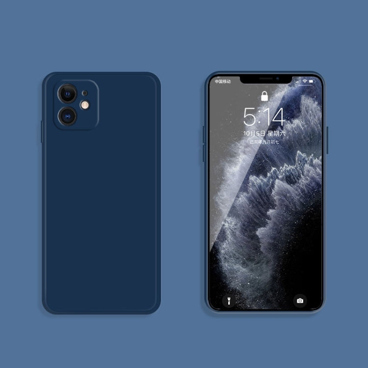 For iPhone 11 Solid Color Imitation Liquid Silicone Straight Edge Dropproof Full Coverage Protective Case
