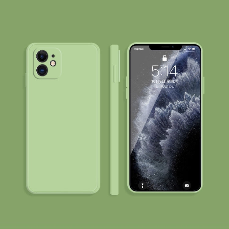 For iPhone 11 Solid Color Imitation Liquid Silicone Straight Edge Dropproof Full Coverage Protective Case