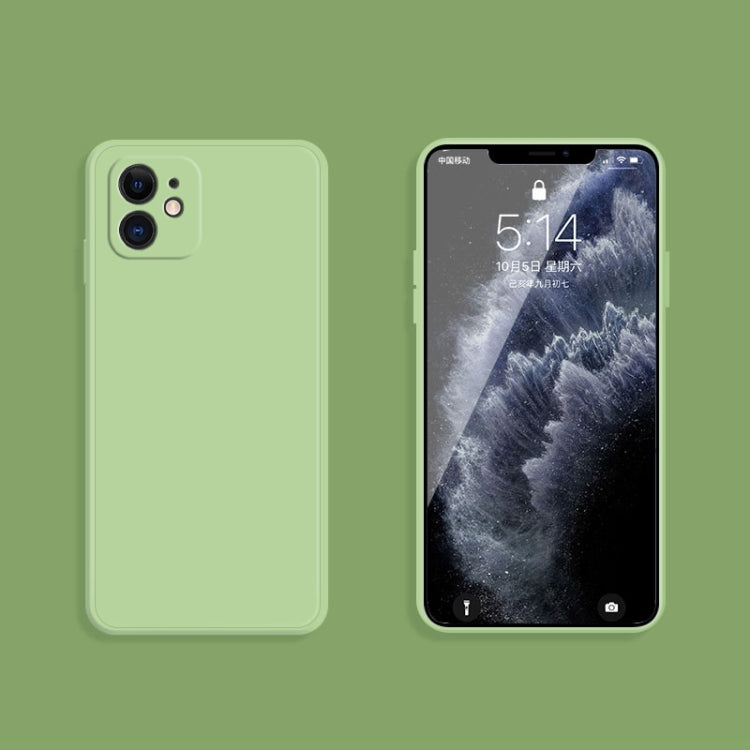 For iPhone 11 Solid Color Imitation Liquid Silicone Straight Edge Dropproof Full Coverage Protective Case