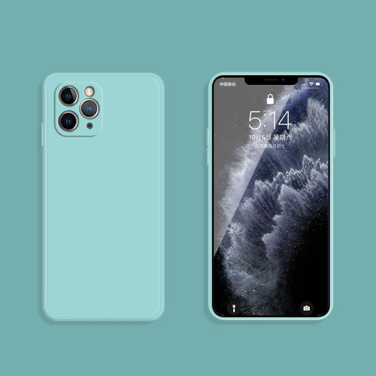For iPhone 11 Pro Solid Color Imitation Liquid Silicone Straight Edge Dropproof Full Coverage Protective Case