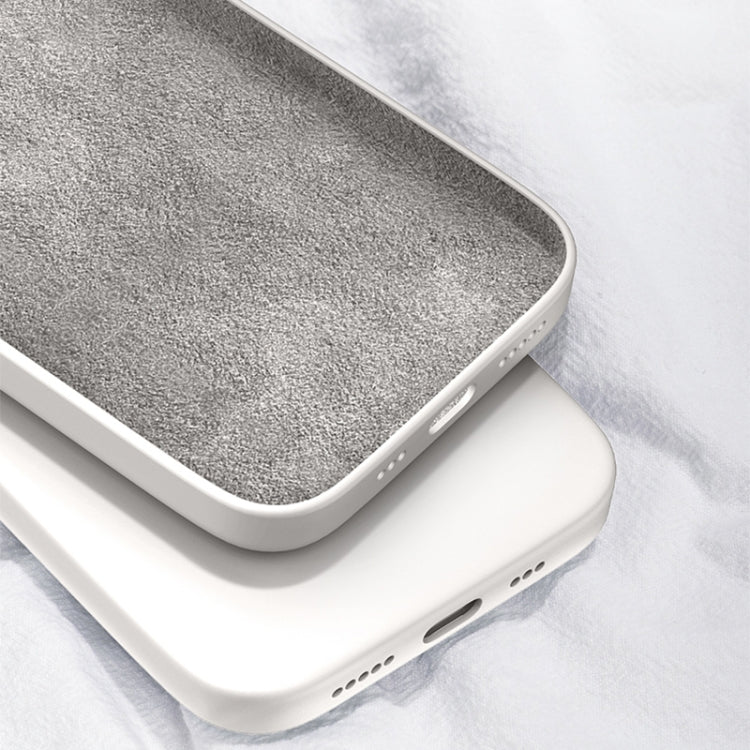 For iPhone 11 Pro Max Solid Color Imitation Liquid Silicone Straight Edge Dropproof Full Coverage Protective Case
