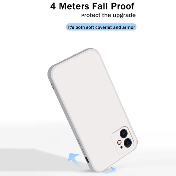 For iPhone 12 mini Solid Color Imitation Liquid Silicone Straight Edge Dropproof Full Coverage Protective Case