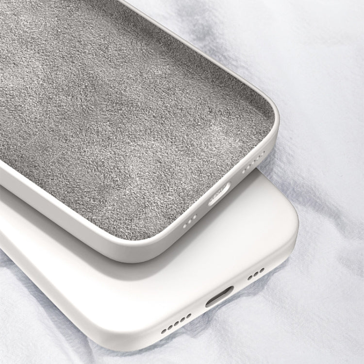 For iPhone 12 Pro Solid Color Imitation Liquid Silicone Straight Edge Dropproof Full Coverage Protective Case