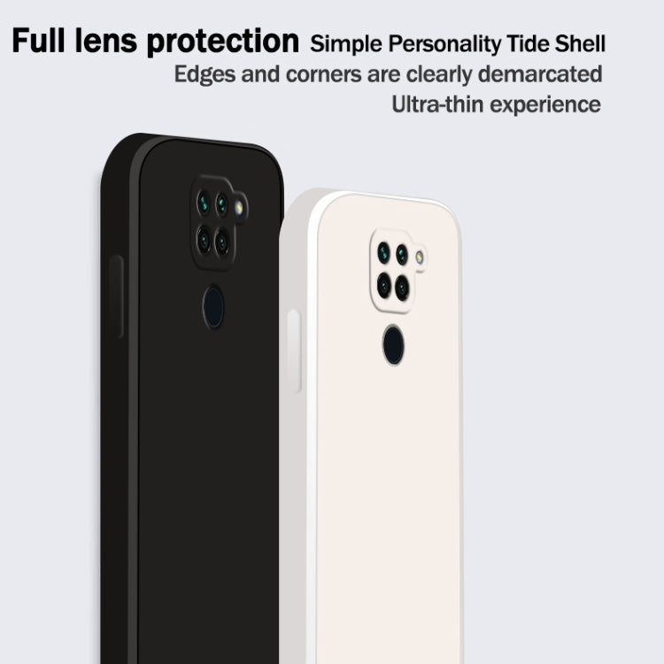 For Xiaomi Redmi 10X 4G Solid Color Imitation Liquid Silicone Straight Edge Dropproof Full Coverage Protective Case