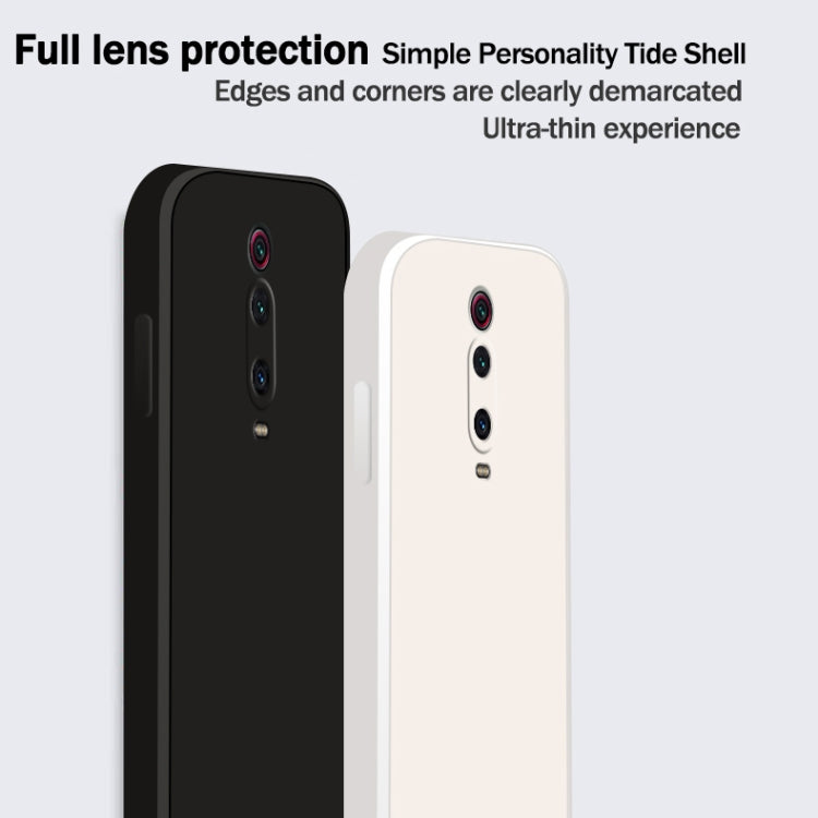 For Xiaomi Redmi K20 Pro Solid Color Imitation Liquid Silicone Straight Edge Dropproof Full Coverage Protective Case