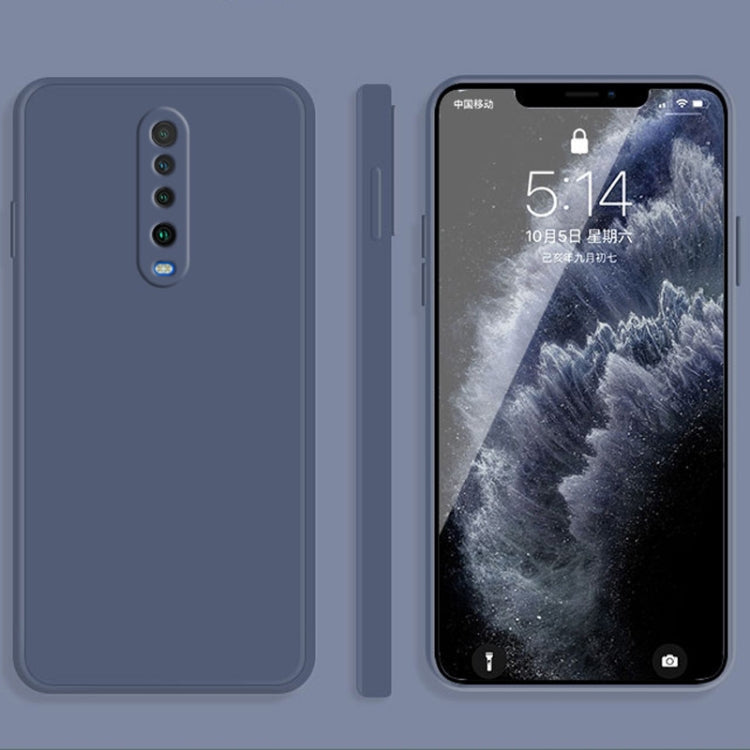 For Xiaomi Redmi K30 Solid Color Imitation Liquid Silicone Straight Edge Dropproof Full Coverage Protective Case